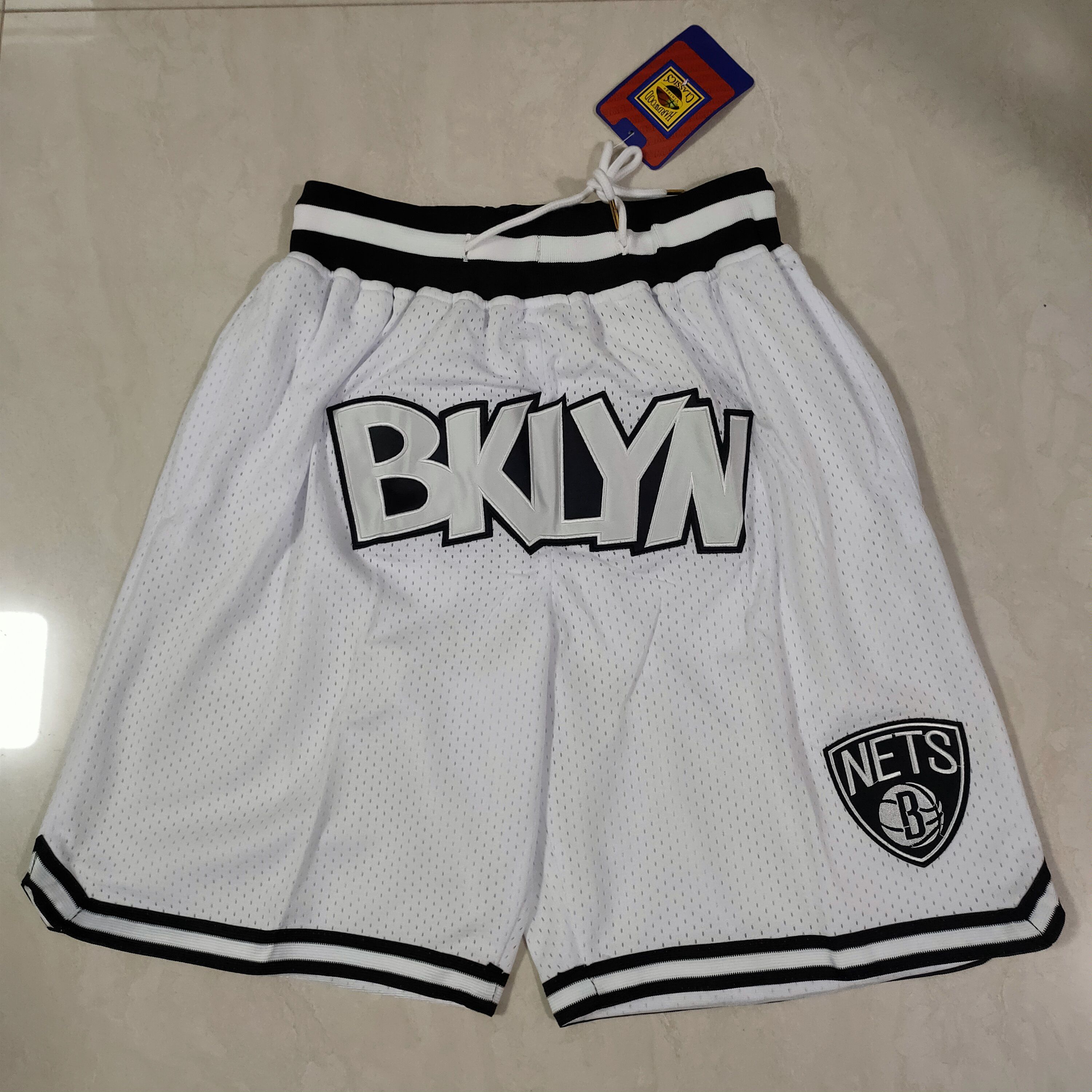 Men NBA 2021 Brooklyn Nets White Shorts